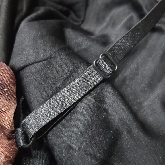 Lovely Grace Y2K Babydoll Maxi Dress XL Forest Fairy Whimsigoth Mesh Glitter - Picture 8 of 16